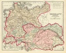 Europe, Switzerland, Austria and Germany Map By Frank A. Gray