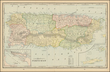 Puerto Rico Map By George F. Cram