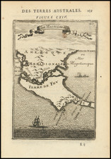 Argentina and Chile Map By Alain Manesson Mallet