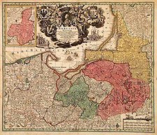 Europe and Germany Map By Johann Baptist Homann