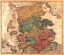 Europe, Scandinavia and Germany Map By Johann Baptist Homann