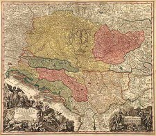 Europe, Hungary, Czech Republic & Slovakia and Balkans Map By Matthaus Seutter