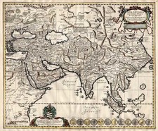 Asia, Asia, India, Southeast Asia and Central Asia & Caucasus Map By Nicholaus Blankaart