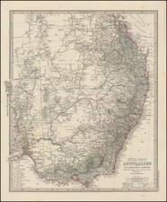 Australia Map By Adolf Stieler