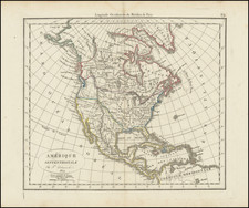 North America Map By Charles Francois Delamarche