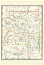 Arizona Map By George F. Cram