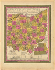 Ohio Map By Samuel Augustus Mitchell