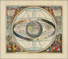 Eastern Hemisphere, Indian Ocean and Celestial Maps Map By Andreas Cellarius / Gerard & Leonard Valk