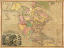 United States, Texas and North America Map By Henry Schenk Tanner