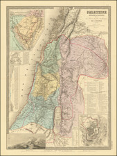 Holy Land Map By Eugène Andriveau-Goujon