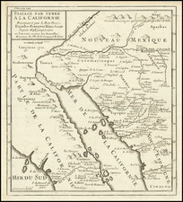 Southwest, Mexico, Baja California and California Map By Fr. Eusebio Kino / Inselin