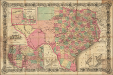 Texas Map By G.W.  & C.B. Colton