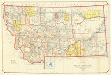 Montana Map By U.S. General Land Office