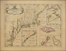 [ English Plantations in North America ]    A New Map of the most Considerable Plantations of the English In America Dedicated to His Highness William Duke of Glocester.