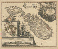 Malta Map By Johann Baptist Homann