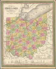 A New Map Of The State of Ohio . . . By Thomas, Cowperthwait & Co.