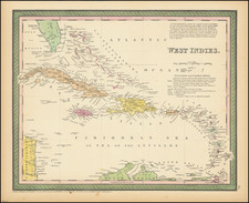 Caribbean Map By Thomas, Cowperthwait & Co.