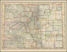 Colorado and Colorado Map By George F. Cram