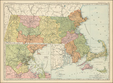 Massachusetts Map By Rand McNally & Company