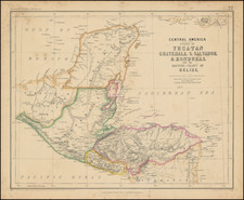 Central America Map By Henry Darwin Rogers  &  Alexander Keith Johnston