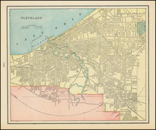 Ohio Map By George F. Cram