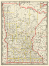 Minnesota Map By George F. Cram