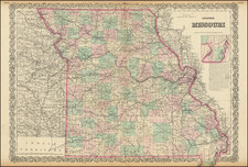 Missouri Map By G.W.  & C.B. Colton