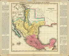 Texas, Plains, Southwest, Colorado, Utah, New Mexico, Rocky Mountains, Colorado, Utah, Mexico and Baja California Map By Henry Charles Carey  &  Isaac Lea