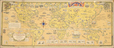 World and World War II Map By Ernest Dudley Chase