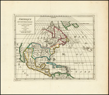 Amerique Septentrionale Par le St. Robert Geographe . . . 1748 By Gilles Robert de Vaugondy