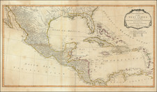 Florida, Texas, Mexico, Caribbean and Central America Map By Laurie & Whittle