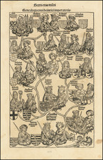 Germany and Curiosities Map By Hartmann Schedel