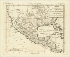 Texas, Midwest, Plains, Southwest and Mexico Map By Louis Brion de la Tour