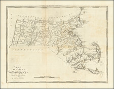 Massachusetts Map By Mathew Carey