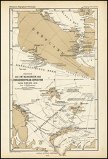 Skizze der Entdeckungen der Englischen Polar-Expedition unter Nares, 1876