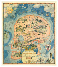 Map Showing Isle of Pleasure By Henry Jefferson (Heinie) Lawrence