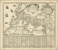 Europe and Mediterranean Map By Pierre Du Val