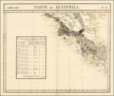 Central America Map By Philippe Marie Vandermaelen