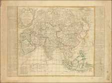 Asia and Korea Map By Jean-Baptiste Nolin / Louis Denis / Andre Basset