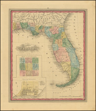 Florida Map By Tanner's Geographical Establishment