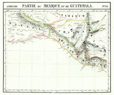 Mexico and Central America Map By Philippe Marie Vandermaelen