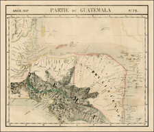 Mexico, Caribbean and Central America Map By Philippe Marie Vandermaelen