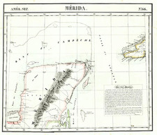 Mexico, Caribbean and Central America Map By Philippe Marie Vandermaelen