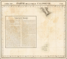 Mexico and Baja California Map By Philippe Marie Vandermaelen