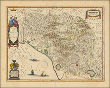 Northern Italy Map By Willem Janszoon Blaeu  &  Johannes Blaeu