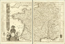 France Map By Vincenzo Maria Coronelli