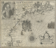 New England, Maine, Massachusetts and Eastern Canada Map By John Smith