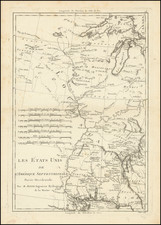 South, Mississippi, Arkansas, Midwest, Illinois, Plains and Missouri Map By Rigobert Bonne