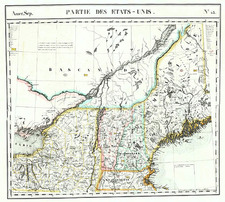 New England Map By Philippe Marie Vandermaelen