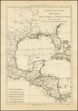 Florida, South, Texas and Mexico Map By Rigobert Bonne